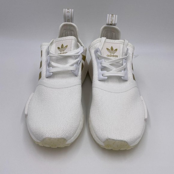 adidas NMD R1 White / Gold Womens Shoes - Picture 3 of 8
